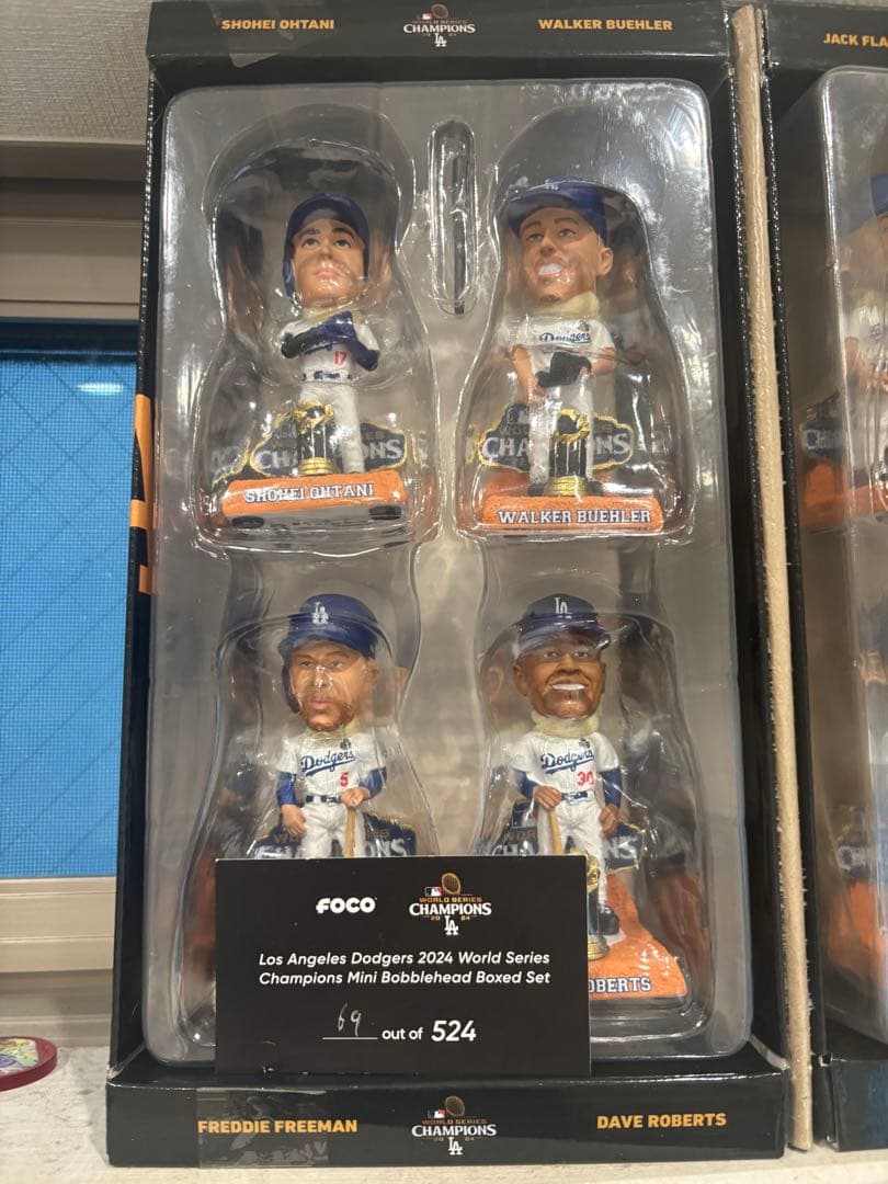 ロサンゼルス・ドジャース 2020年ワールドシリーズ ミニボブルヘッドセット