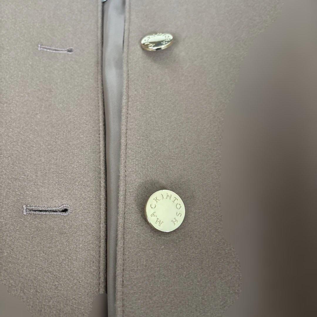 NEW HUMBIE ノーカラーメタルボタン 裏無地コート (ミルクティー/6)