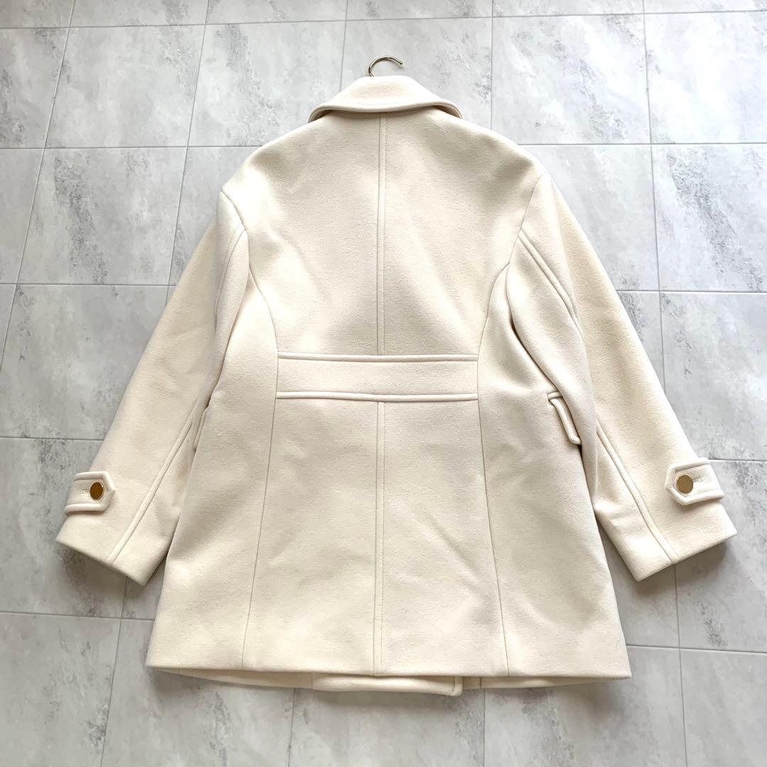 美品♡アルアバイル メルトンチェスターコート ウール 金ボタン 2 ホワイト
