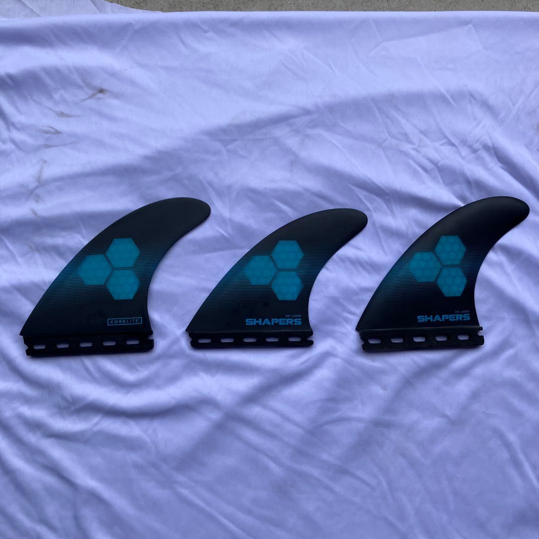 SHAPERS AM LARGE サーフボードフィン 3枚セット