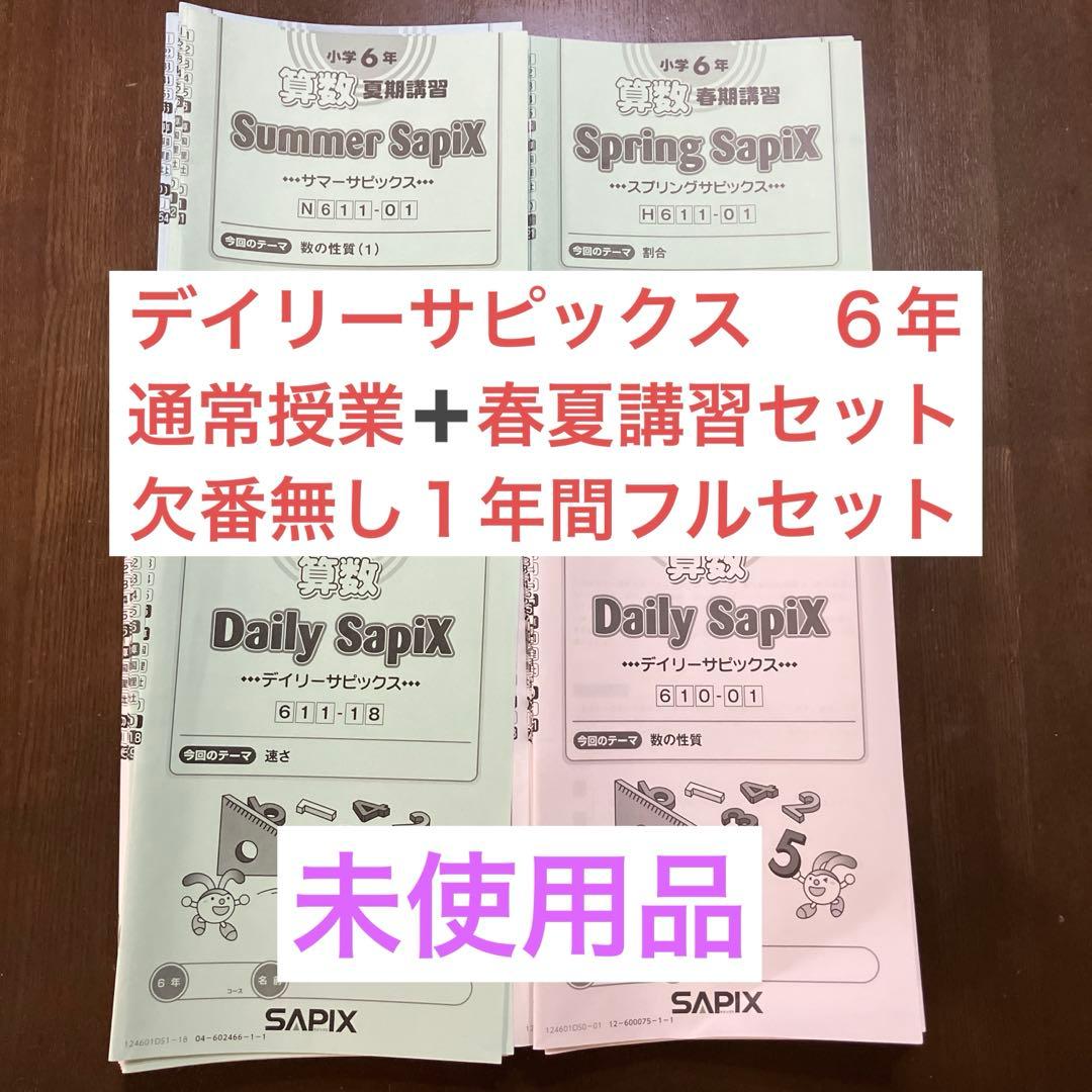 SAPIX６年　算数　ディリーサッピクス全６２冊　最新版　1年間フルセット