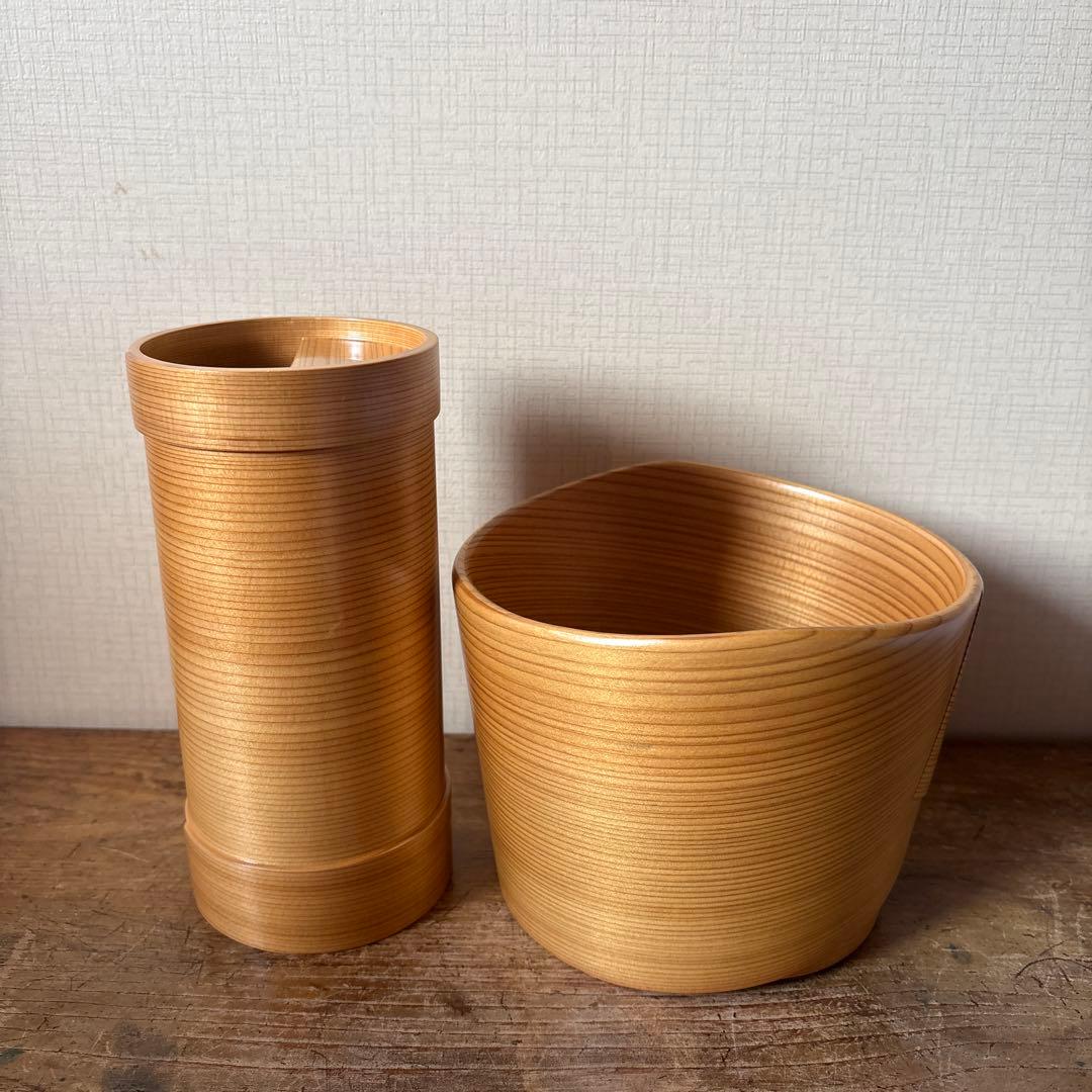 秋田　栗久の曲げわっぱ　水割りセット　伝統的工芸品　アイスペール