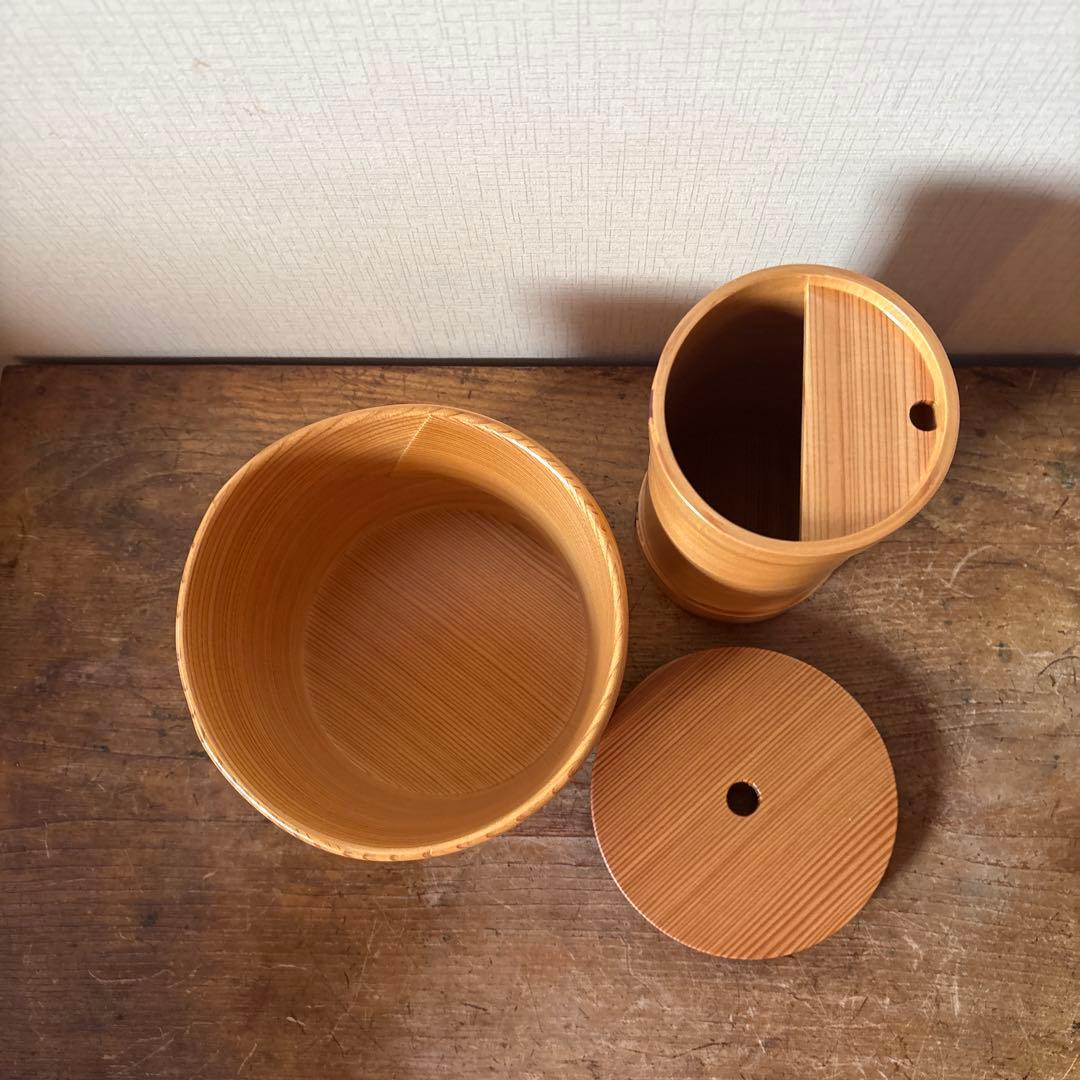 秋田　栗久の曲げわっぱ　水割りセット　伝統的工芸品　アイスペール