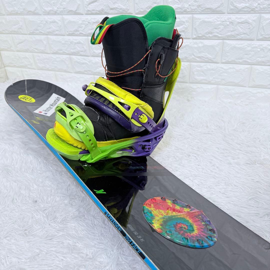 SAVANDER 151cm メンズ スノーボード バイン ブーツ 3点セット