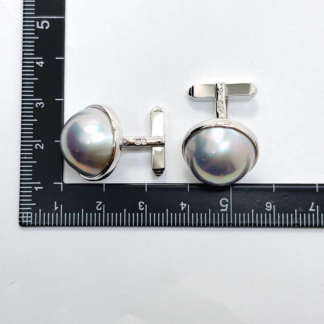 【未使用品級】✨田崎真珠タサキ マベパール　ドーム型　カフリンクス