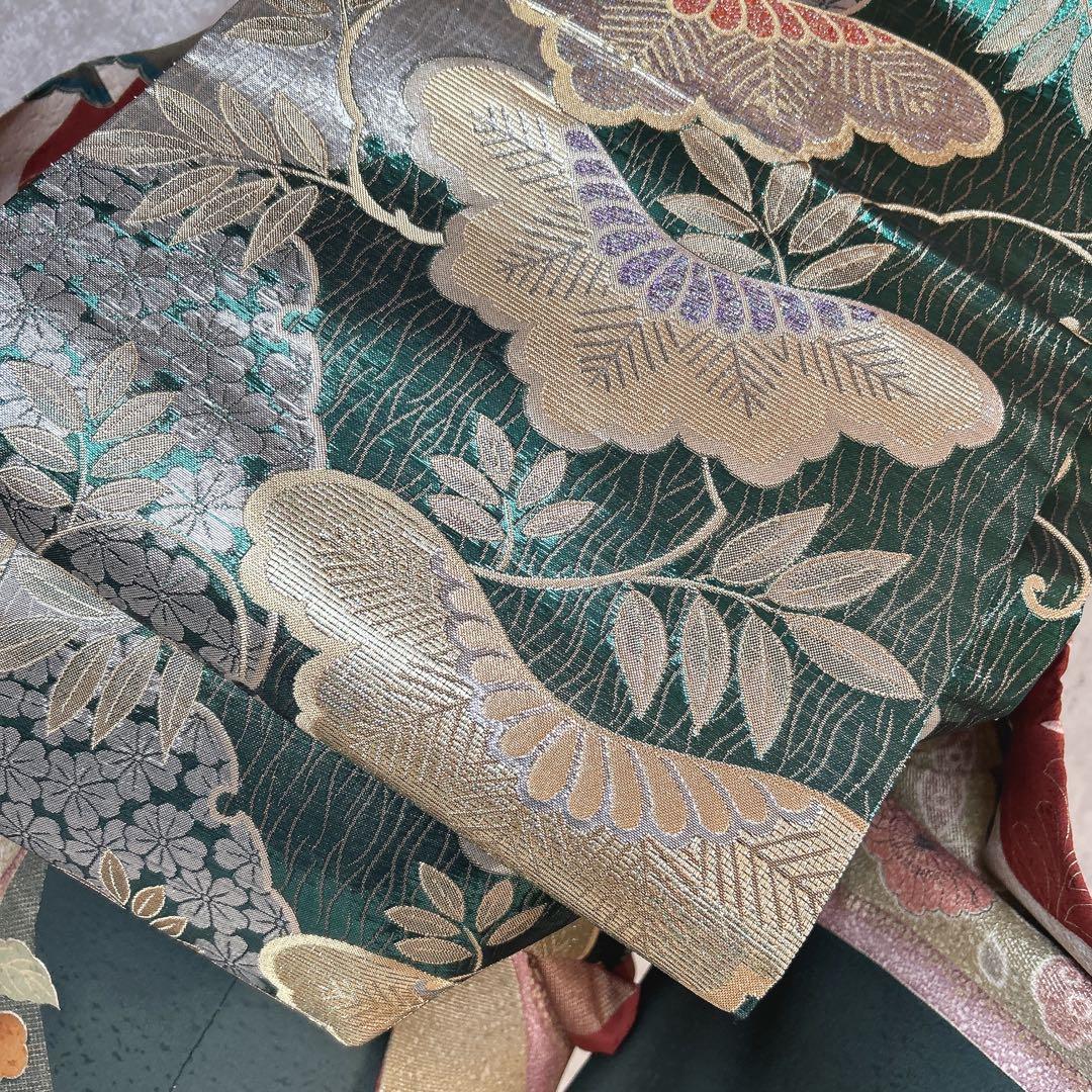 振袖　フルセット　豪華　華やか　成人式　正絹　アースカラー　くすみカラー