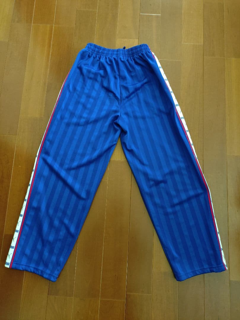 PUMA ジャージ上下セットアップ 青 ストライプ Mサイズ 美品