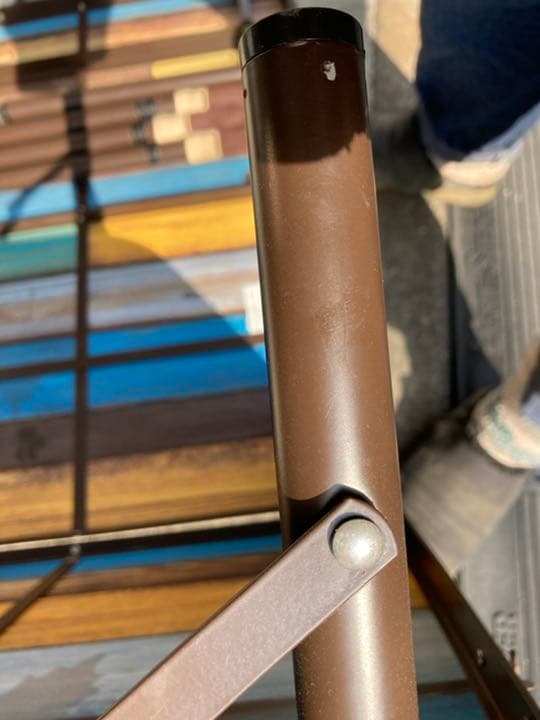 ロゴス　ヴィンテージ風テーブル　脚調整可能