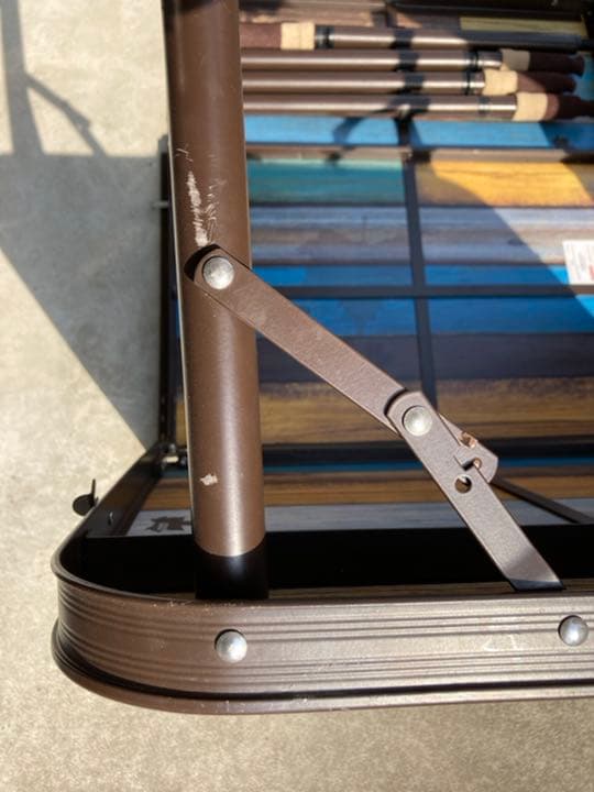 ロゴス　ヴィンテージ風テーブル　脚調整可能