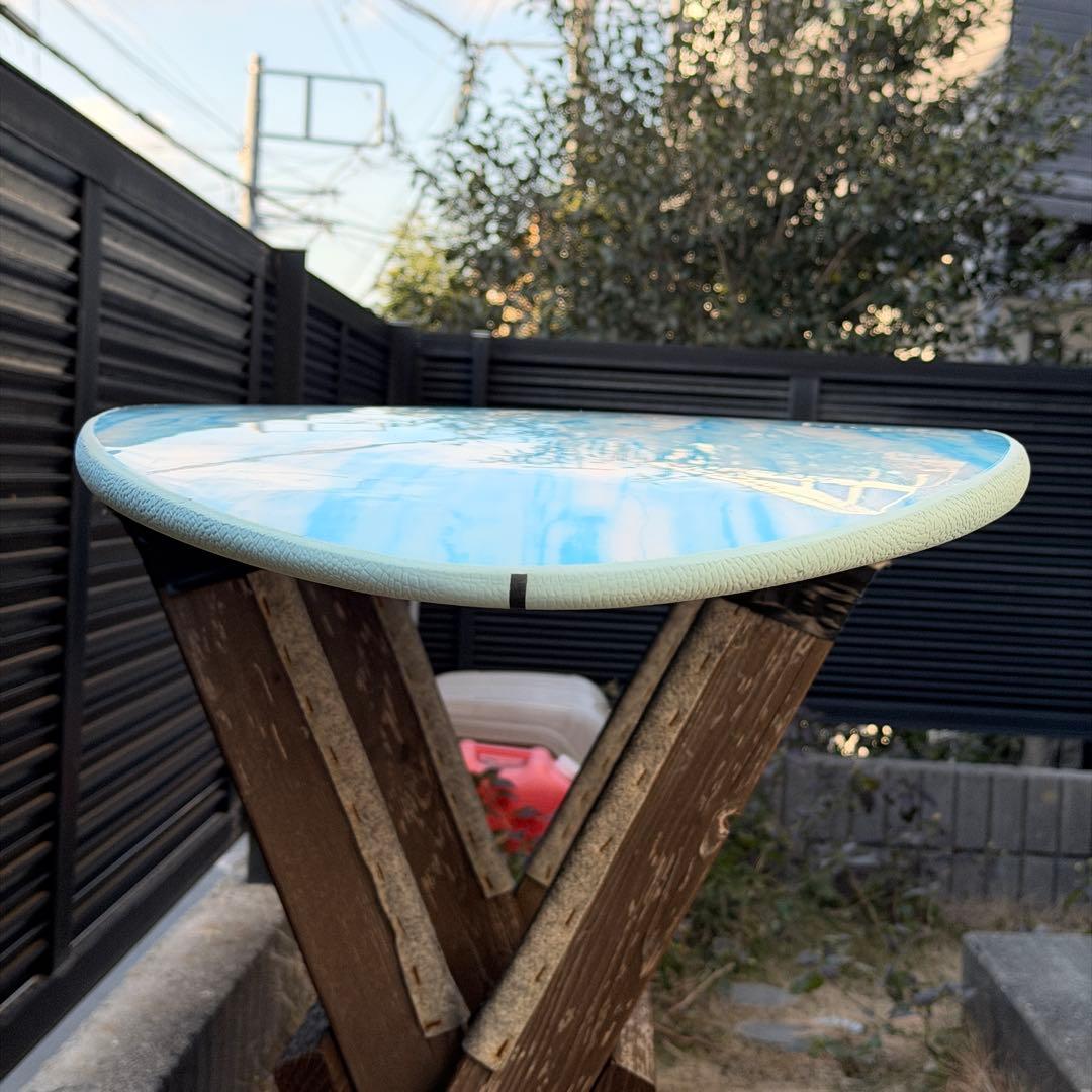 極美品！ O&E エポキシソフト 7’6” フィン付　スカイブルー