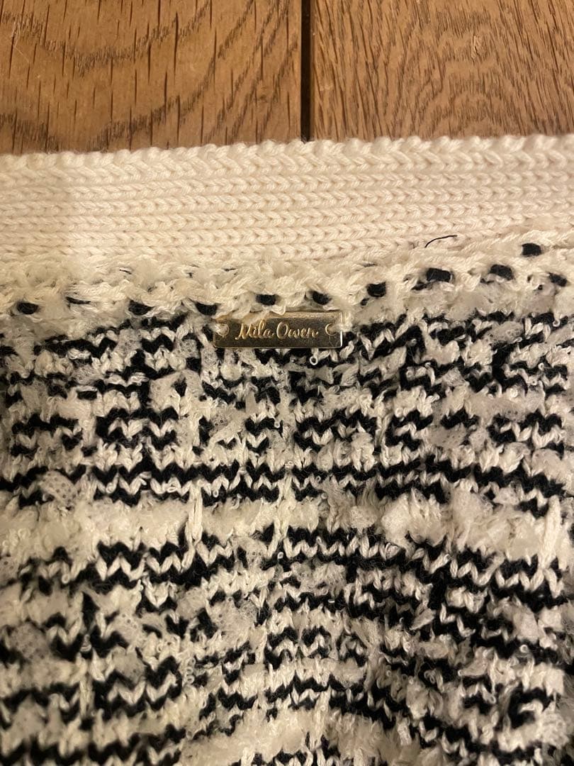 ミラオーウェン　ツイードニットジャケット　アッシュ様