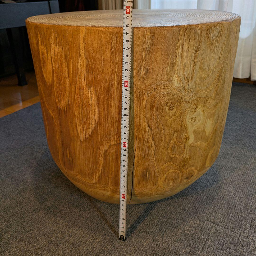 栗　大型　天然木　椅子　スツール　 テーブル　高さ約38㎝