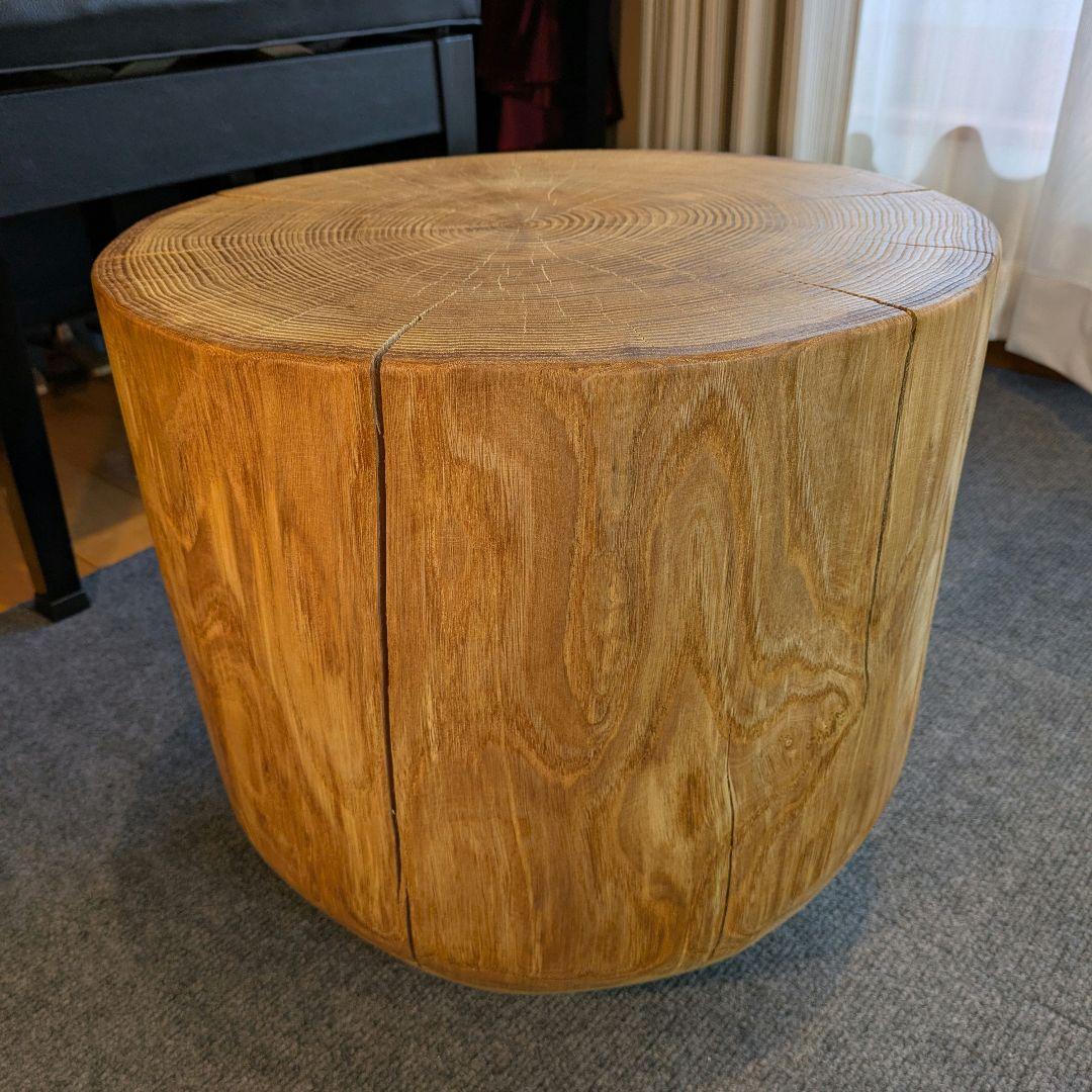 栗　大型　天然木　椅子　スツール　 テーブル　高さ約38㎝