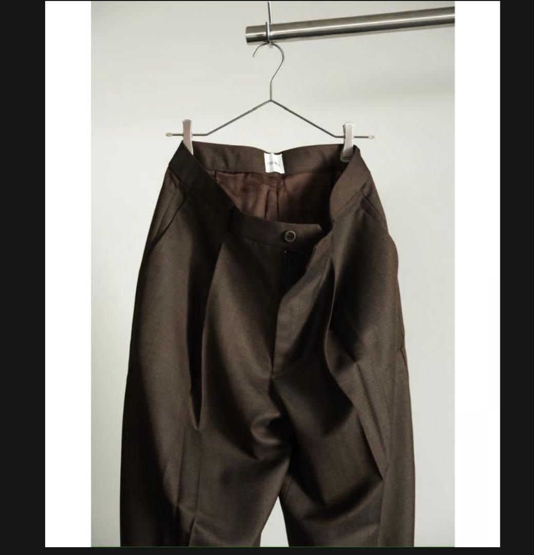 パンツ BISOWN MIDDLEWOOL DEEPTUCK TROUSERS 4