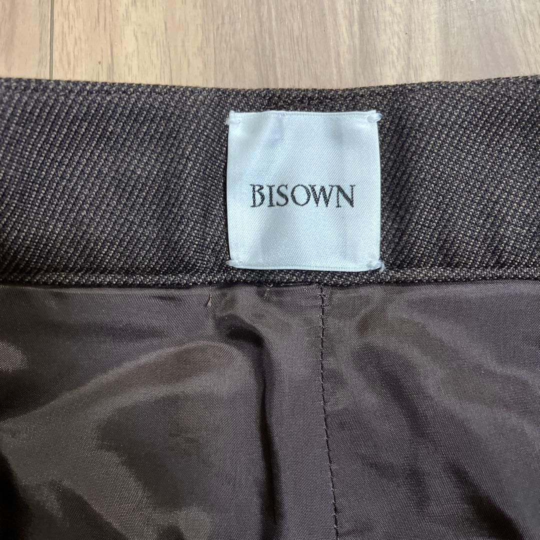 パンツ BISOWN MIDDLEWOOL DEEPTUCK TROUSERS 4