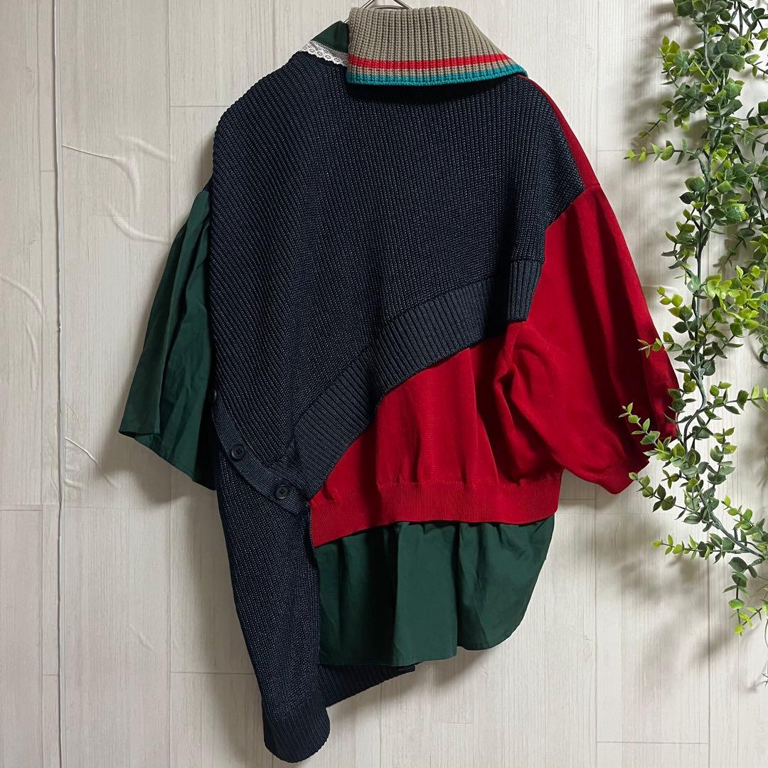 【極美品】kolor カラー デザインシャツ 変形　トップス　ポロシャツ　完売品