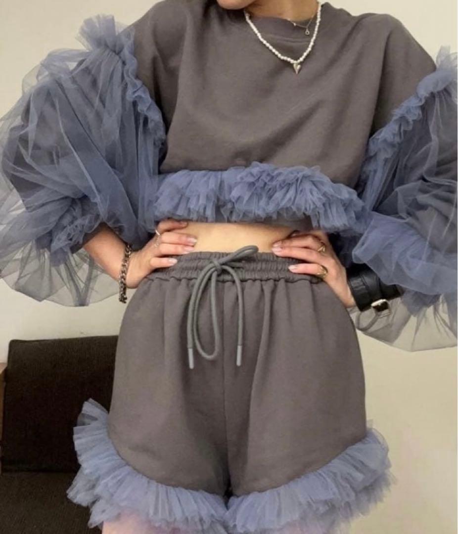 新品　VIVIANO × JURK Tulle Sweat