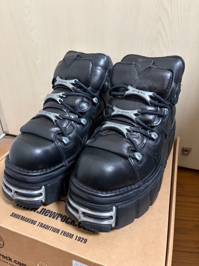 【値下げ中】NEW ROCK レザーブーツ M-106-S112 size45