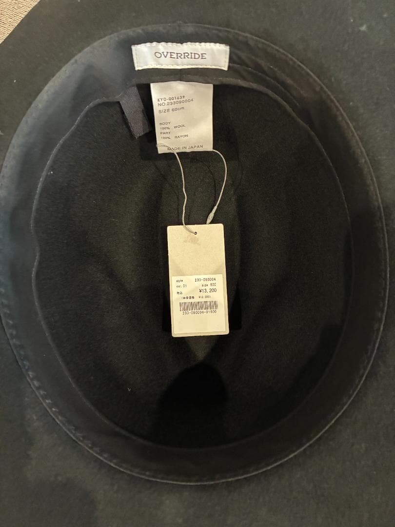 【新品】OVERRIDE ロングブリムハット