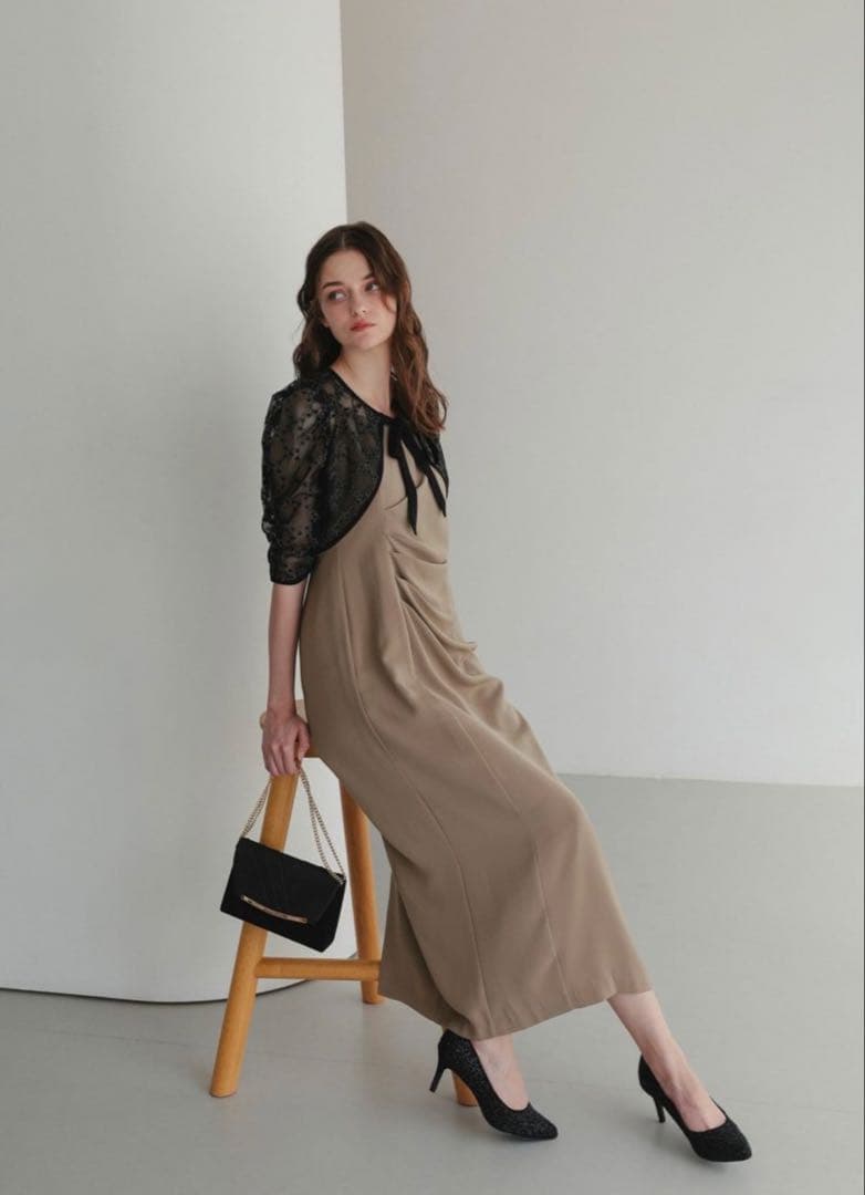 mi ★新品タグ付き★ドリードール　新作　レースボレロ×ドレープドレス