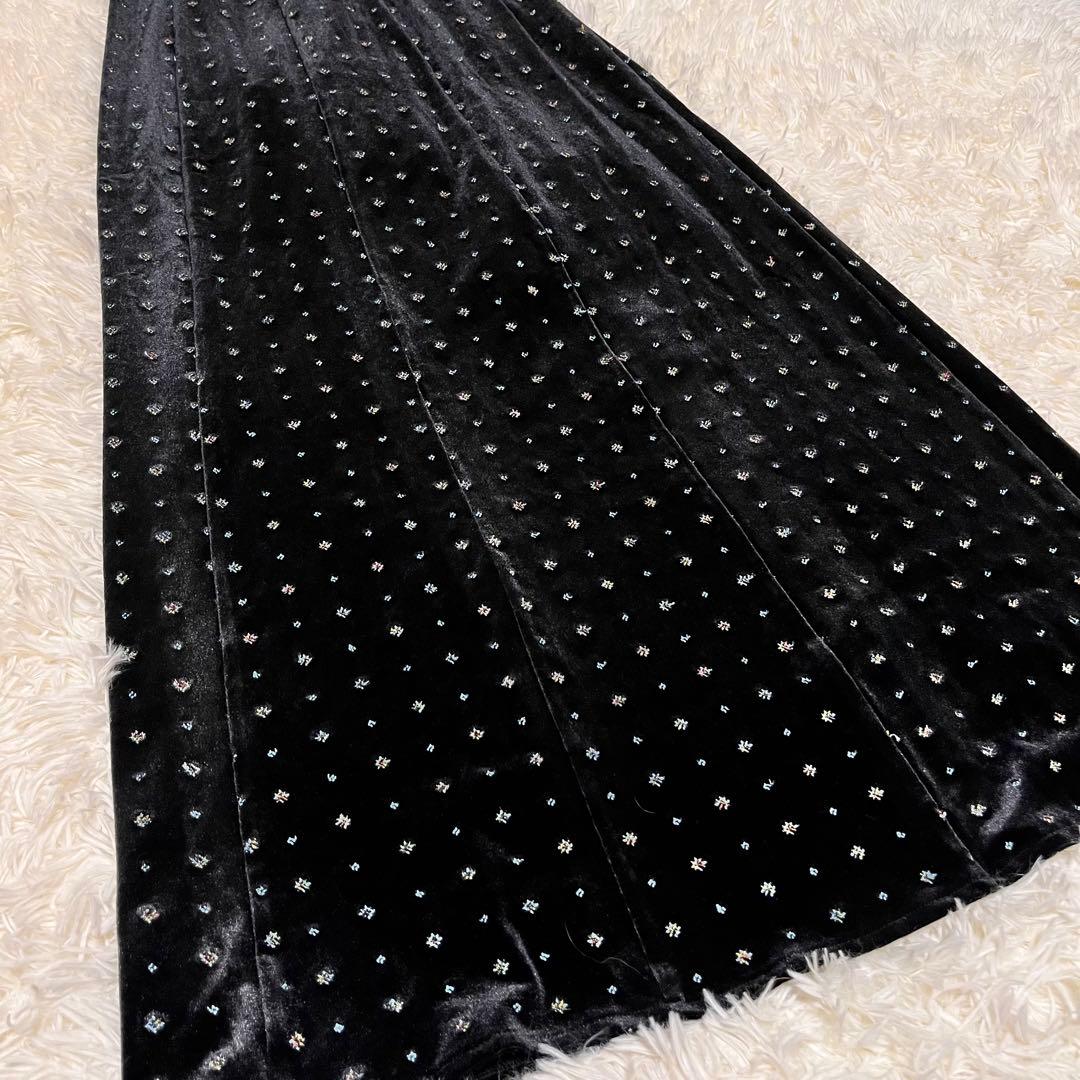 極美品 snidel ベロア 刺繍 ワンピース 2024AWブラック M ドレス
