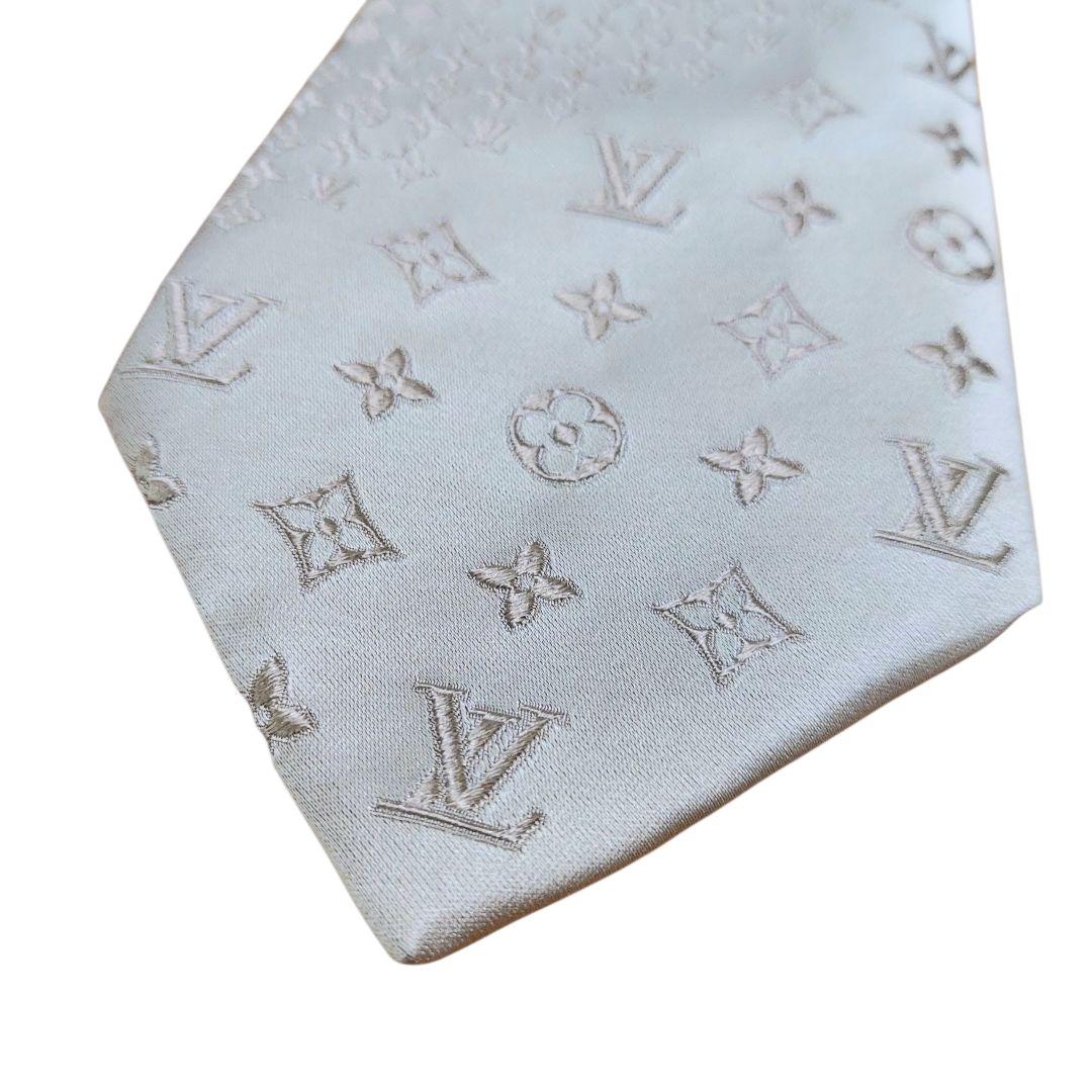 良品✨ヴィトン ゴールド ミックスモノグラム マイクロダミエ ネクタイ