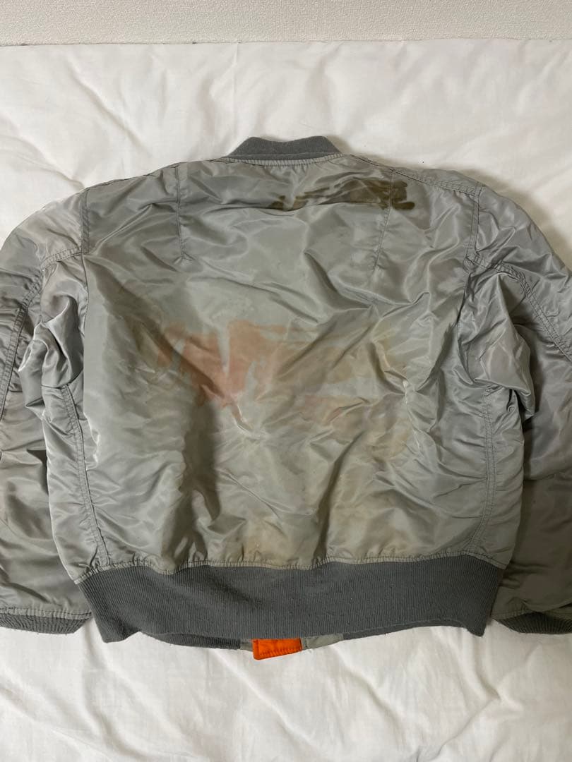 80s アルファ MA-1 フライトジャケット シルバー IDEAL