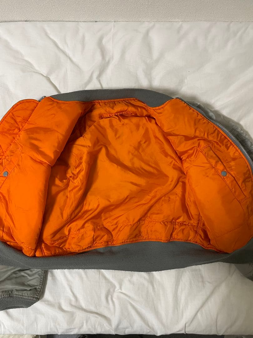 80s アルファ MA-1 フライトジャケット シルバー IDEAL