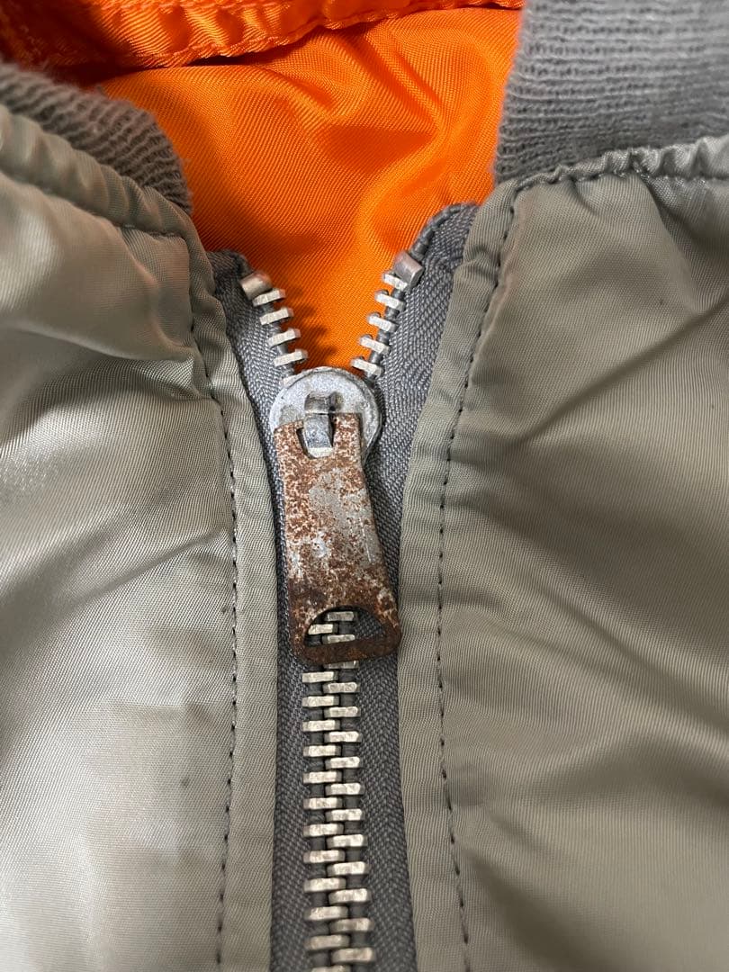 80s アルファ MA-1 フライトジャケット シルバー IDEAL