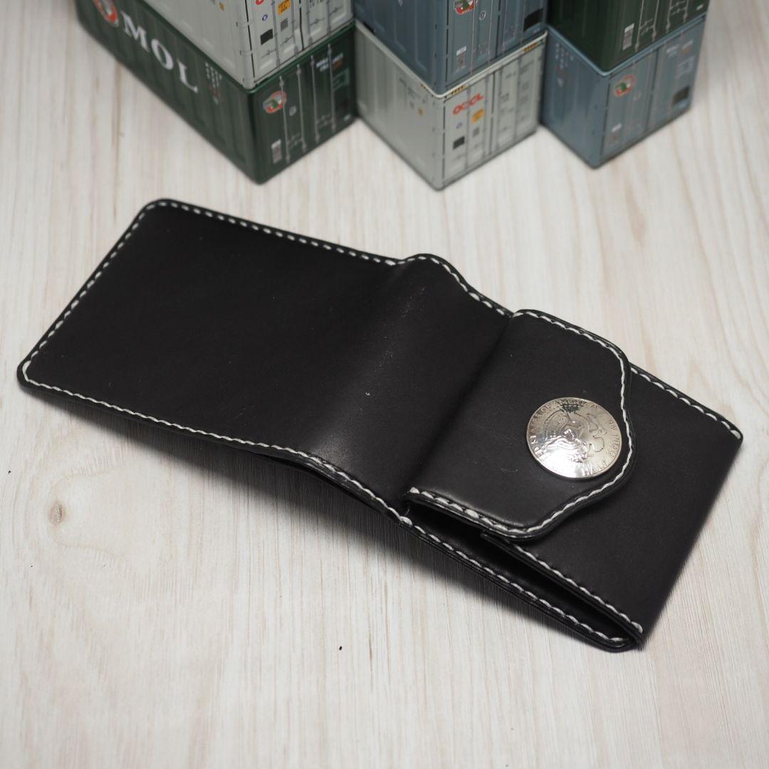 ビルフォードウォレット　ハーフウォレット　ブラックヌメ