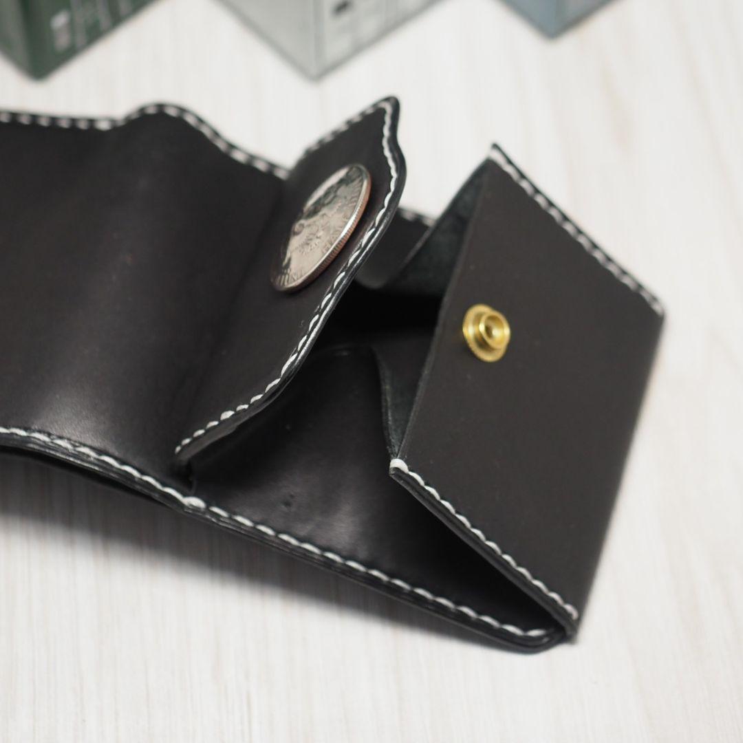 ビルフォードウォレット　ハーフウォレット　ブラックヌメ