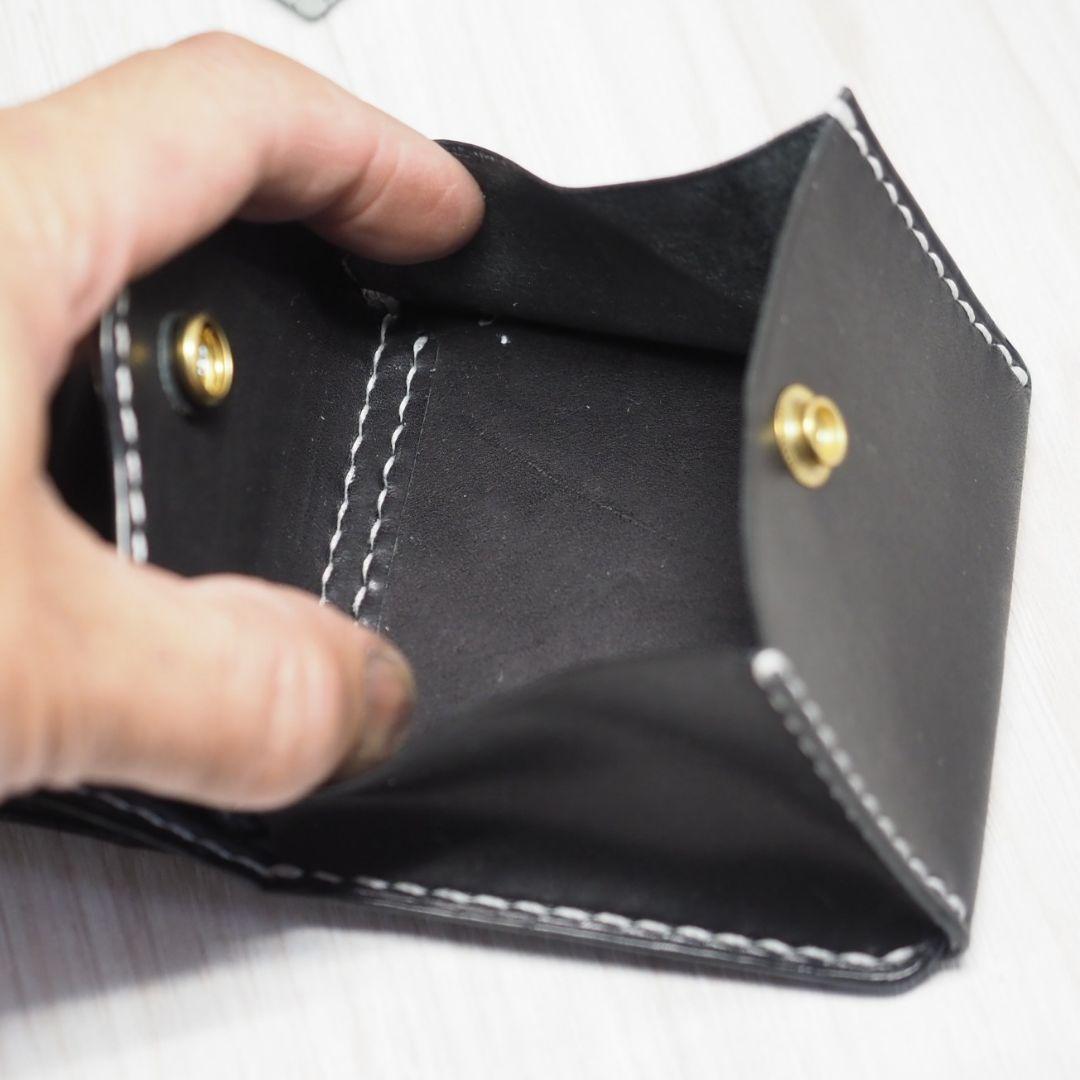 ビルフォードウォレット　ハーフウォレット　ブラックヌメ