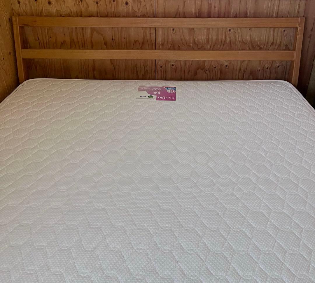 【購入者決定済】MUJI 無印良品 ベッドフレーム クイーン 日本製マットレス