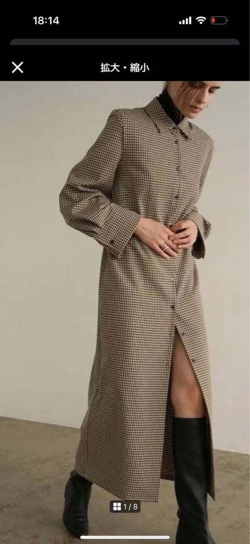 claneシャツワンピース完売ワンピ