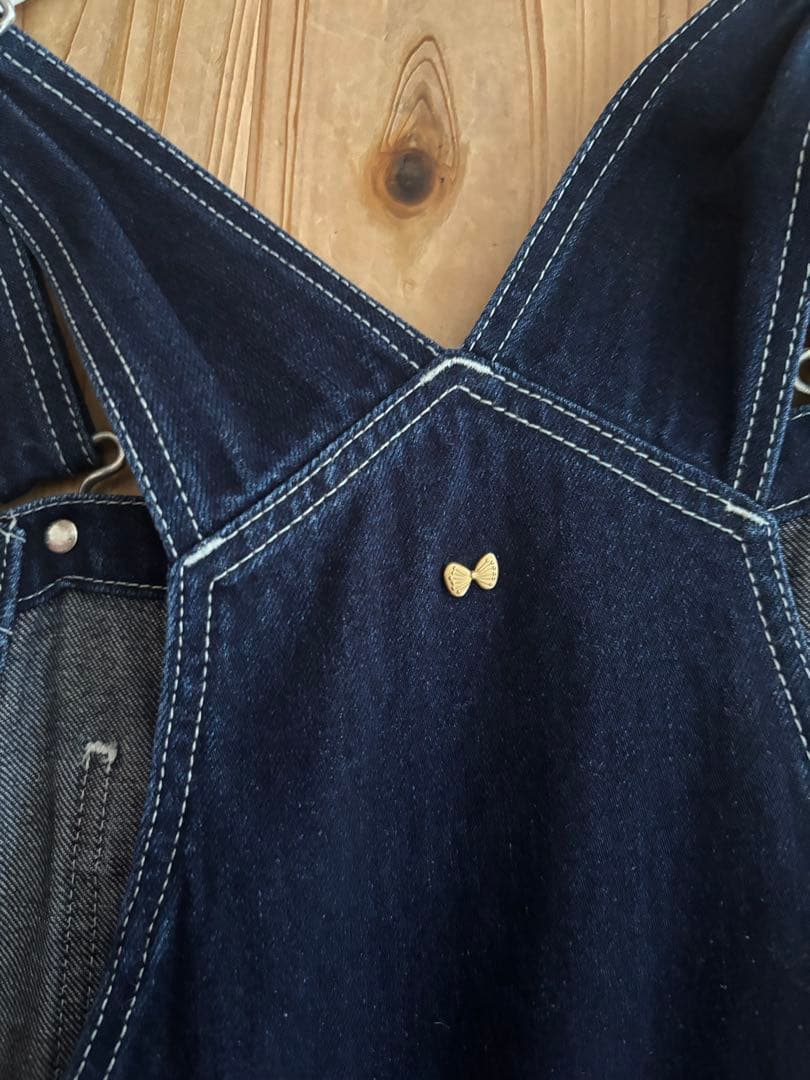 ミナペルホネン コットン リネン always オーバーオール 38 デニム