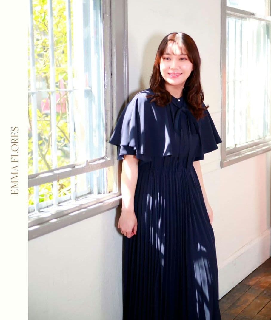 k*e様 エマフローレス Holly コラボ ケープデザインプリーツワンピース