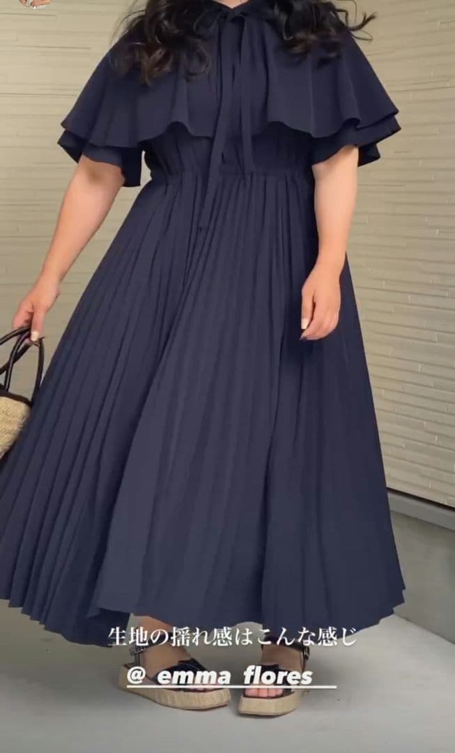 k*e様 エマフローレス Holly コラボ ケープデザインプリーツワンピース