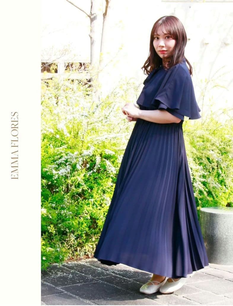 k*e様 エマフローレス Holly コラボ ケープデザインプリーツワンピース