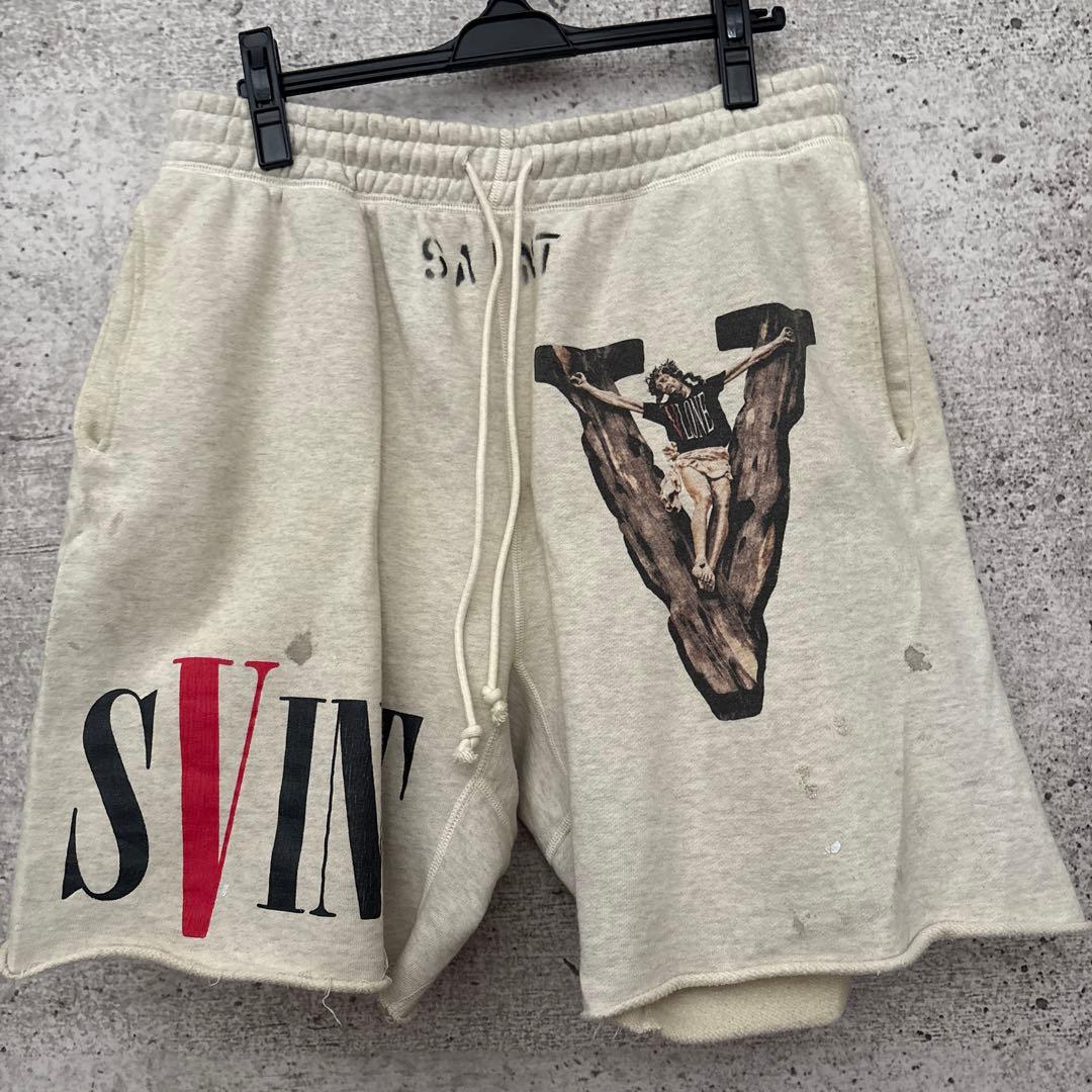 Saint Michael×Vlone コラボショートパンツL