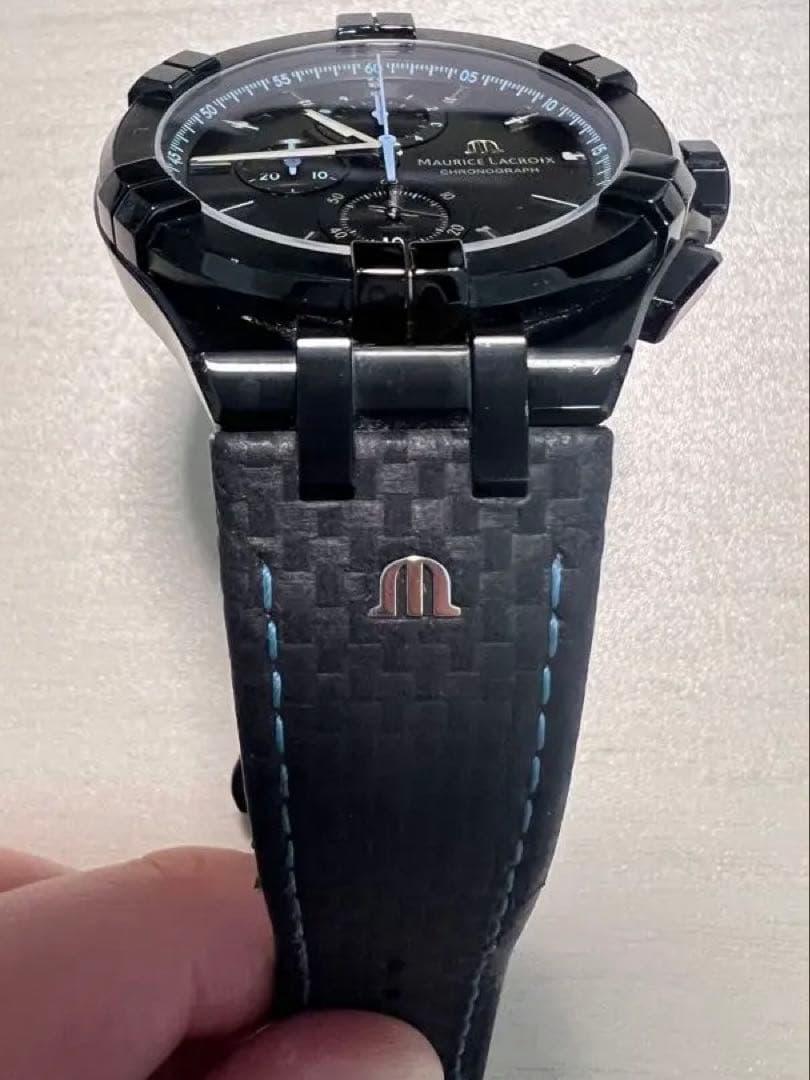 Maurice Lacroix アイコン　クオーツ　クロノグラフ ブラック
