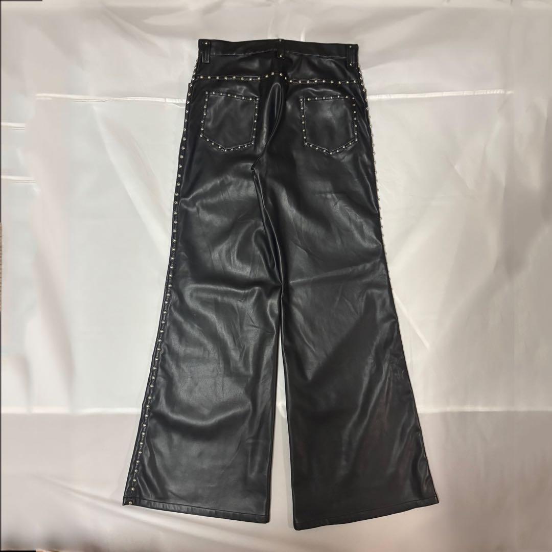 最終値下げ archive studs fake lether pants