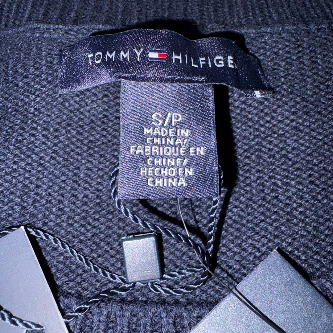 トミーフィルフィガー　クルーネックセーター　S レディース　ネイビー　ニット