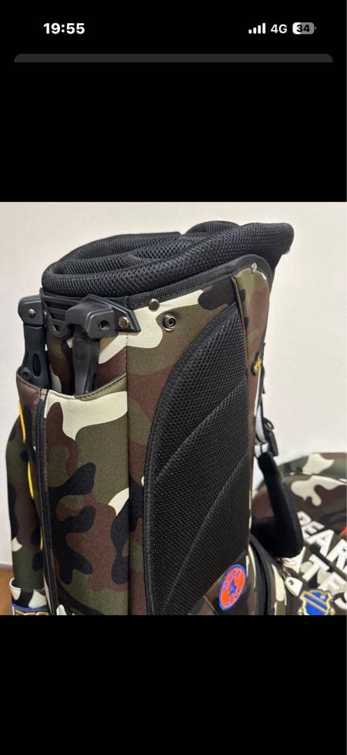 パーリーゲイツ スタンド式　キャディバッグ　ワッペンカモ