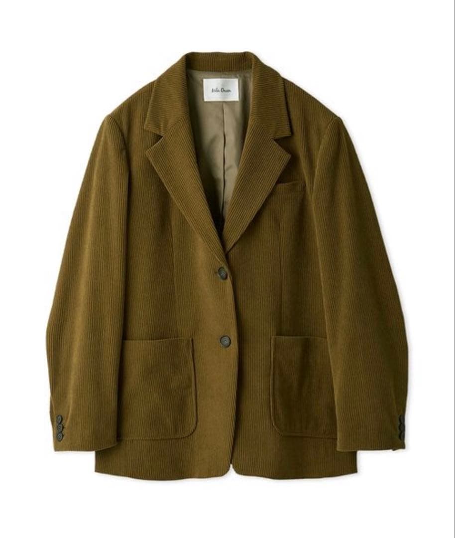 MilaOwen コーデュロイパッチポケットシングルジャケット