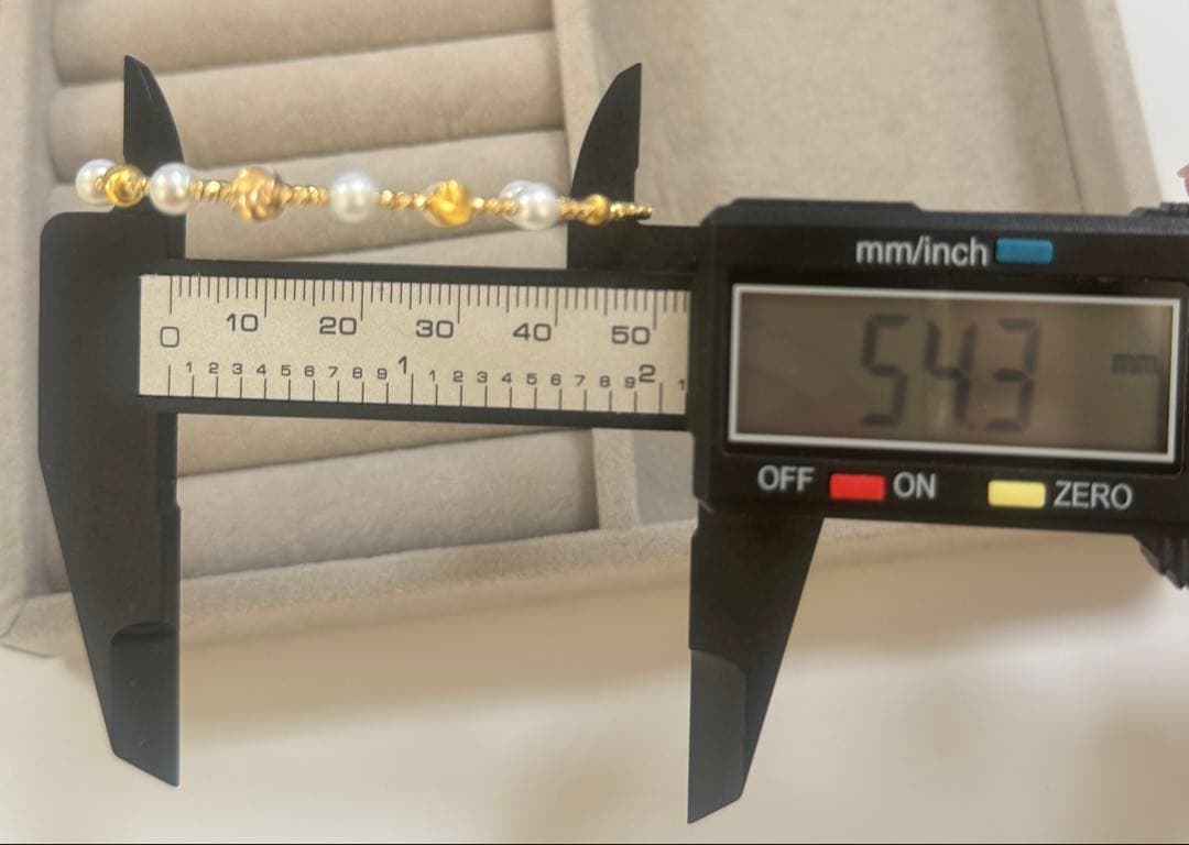 DYN　K18デザインバングル　淡水真珠　ブレスレット　ミラーボール