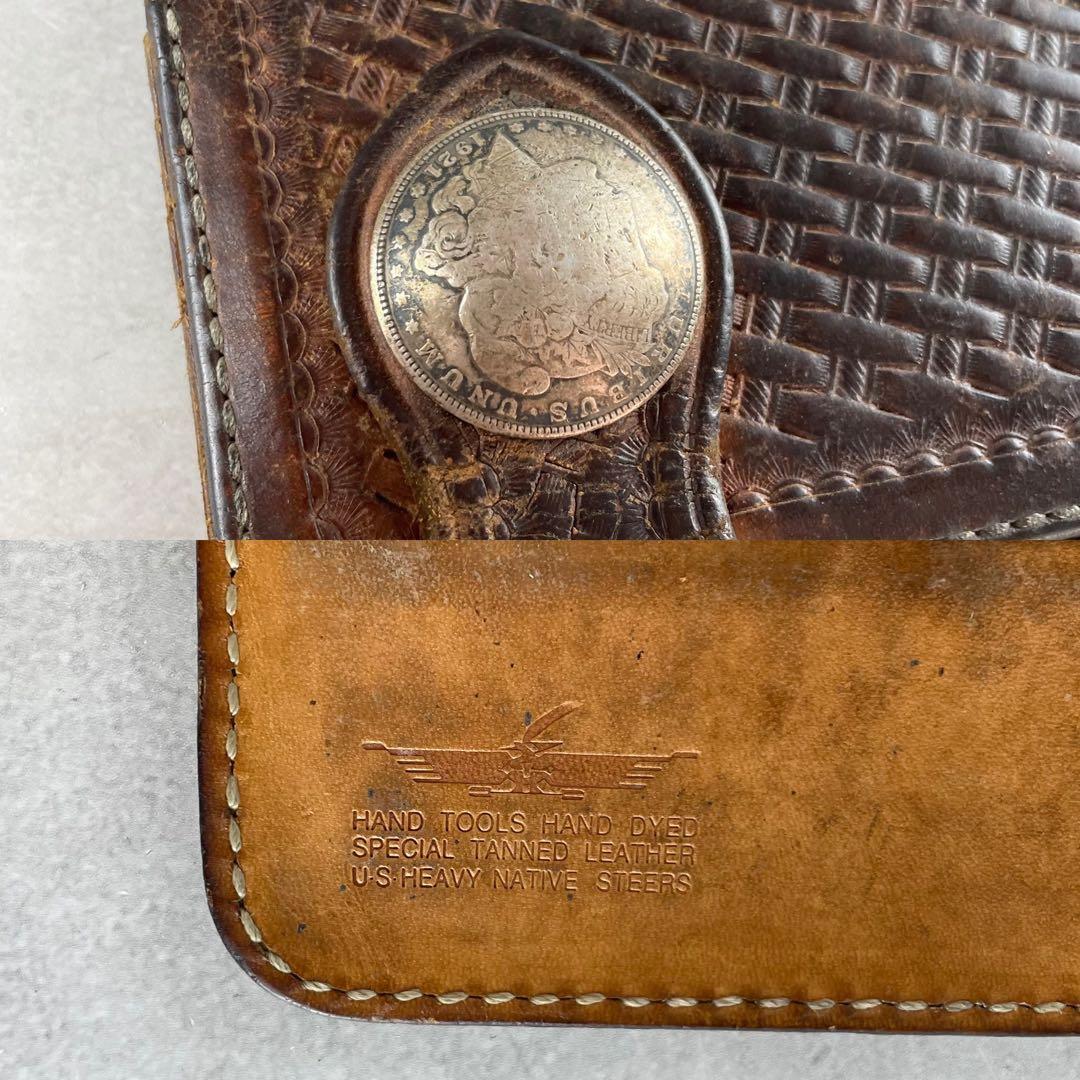 入手困難✨ ファニー 長財布 チェーンウォレット 編み込み レザー 本革 茶色