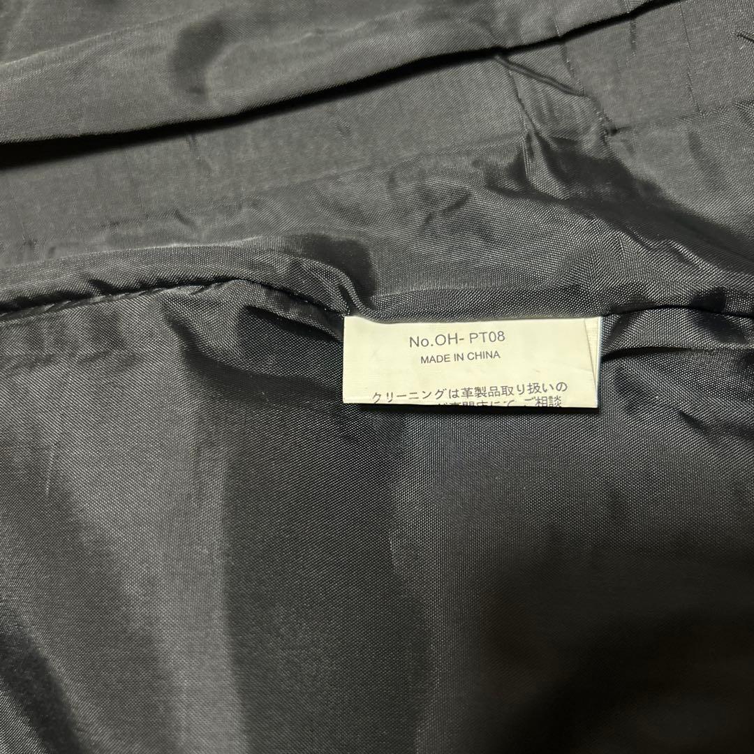 美品 OHPLAN XL レザーチャップス レザーパンツ 本革 ブラック