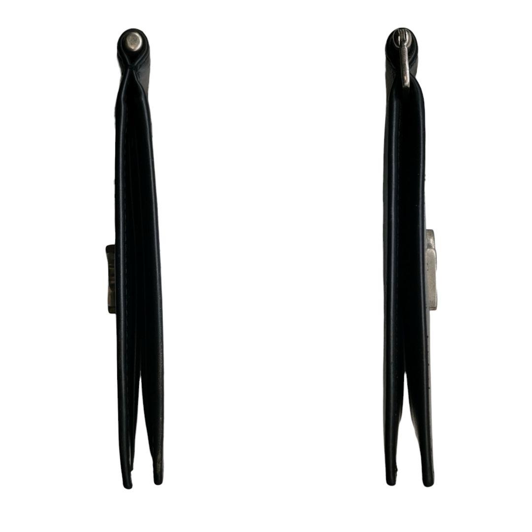 サンローラン　マネークリップ　カサンドラ　ブラック　シルバー金具