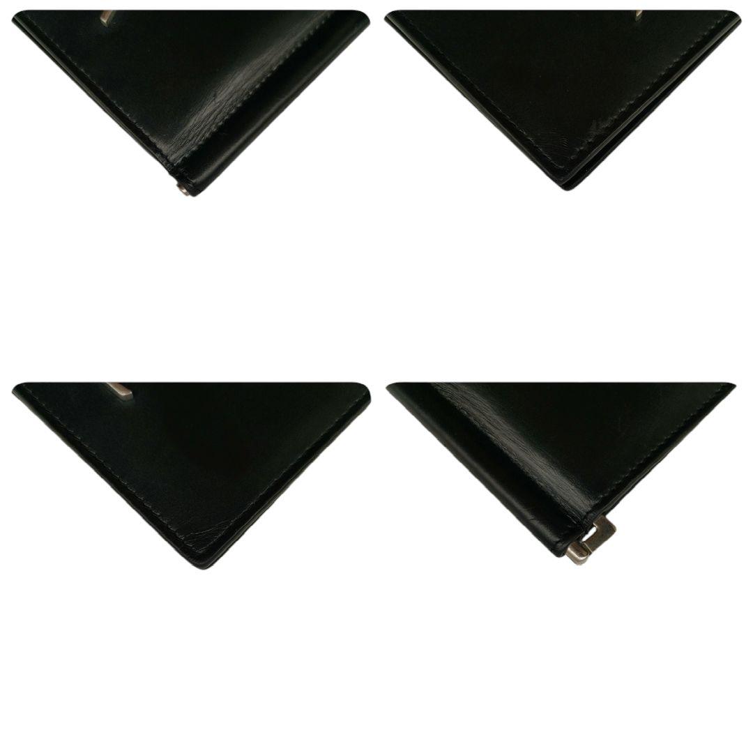 サンローラン　マネークリップ　カサンドラ　ブラック　シルバー金具