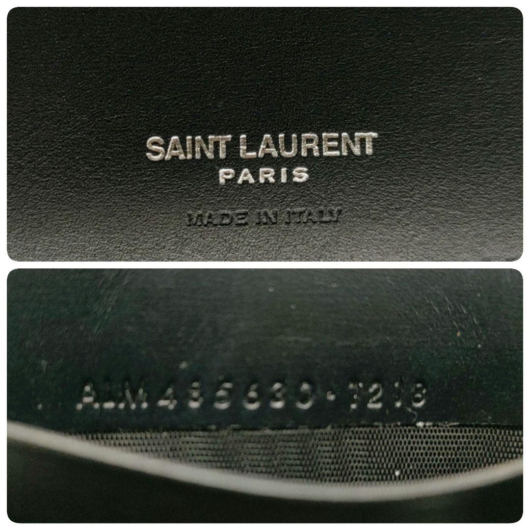 サンローラン　マネークリップ　カサンドラ　ブラック　シルバー金具